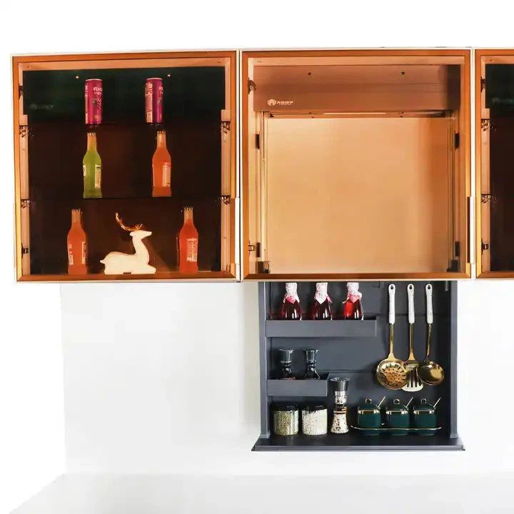 Kitchen Electric Pull-down Storage Basket Shelf Lift