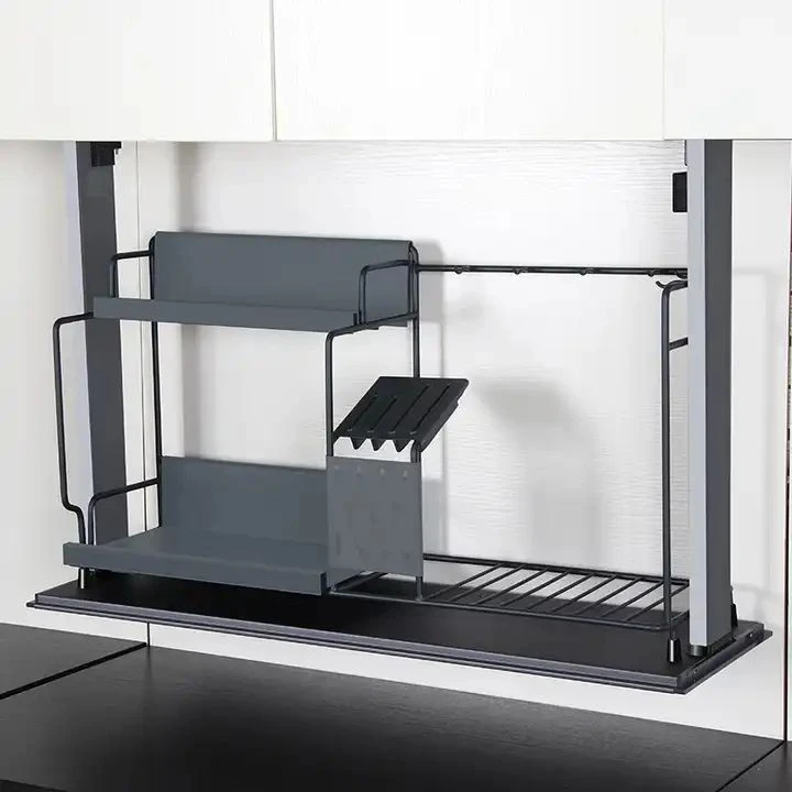 Kitchen Utensil Lift Storage Cabinet