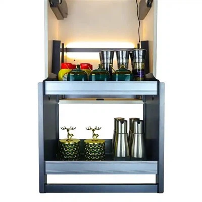 Restaurant Køkken Aluminiumslegering El-løfteskab Trækkurv